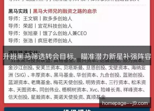 升班黑马筛选转会目标，瞄准潜力新星补强阵容